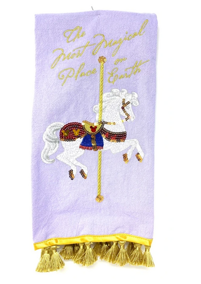 Disney Parks Disneyland Carrousel Horse Kitchen Towel New With Tag