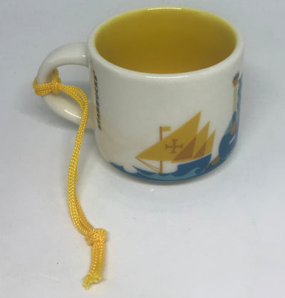 Starbucks Coffee You Are Here Portugal Ceramic Mug Ornament New with Box