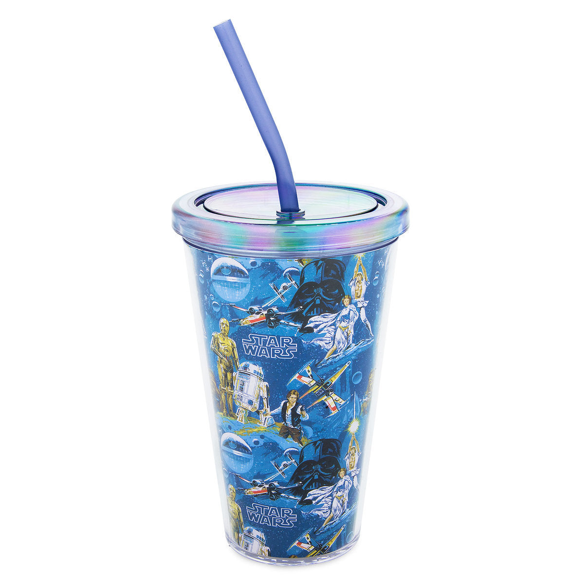 Disney Parks Star Wars Vintage 16 oz Tumbler with Straw New