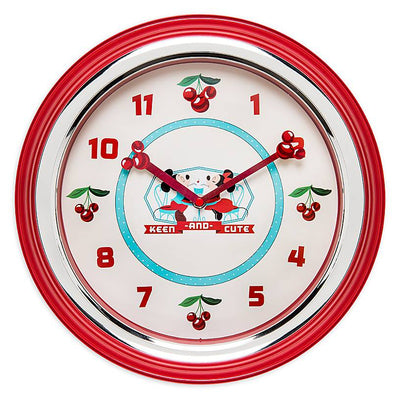 Disney Parks Back in the Day Mickey and Minnie Retro Wall Clock New with Box