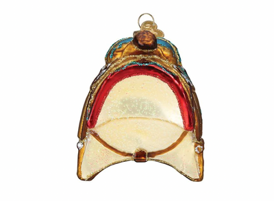 Old World Christmas Western Saddle Blown Glass Christmas Ornament New with Box