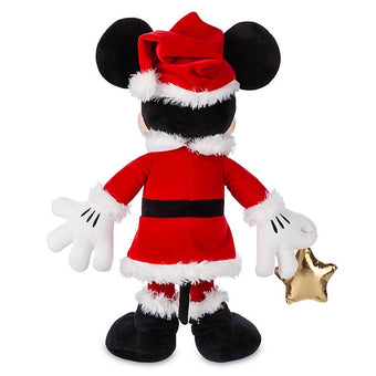 Disney Parks Santa Mickey Plush Medium with Padded Golden Star Ornament New Tag