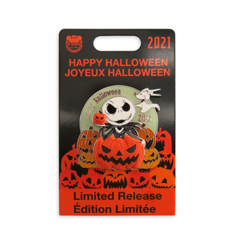 Disney Happy Halloween 2021 Jack Skellington and Zero Limited Pin New with Card