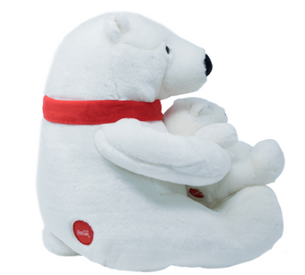 Authentic Coca-Cola Coke Polar Bear with Cub Plush 12 inc New with Tag
