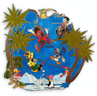 Disney The Three Caballeros 75th Anniversary Jumbo Pin Limited Edition New Box