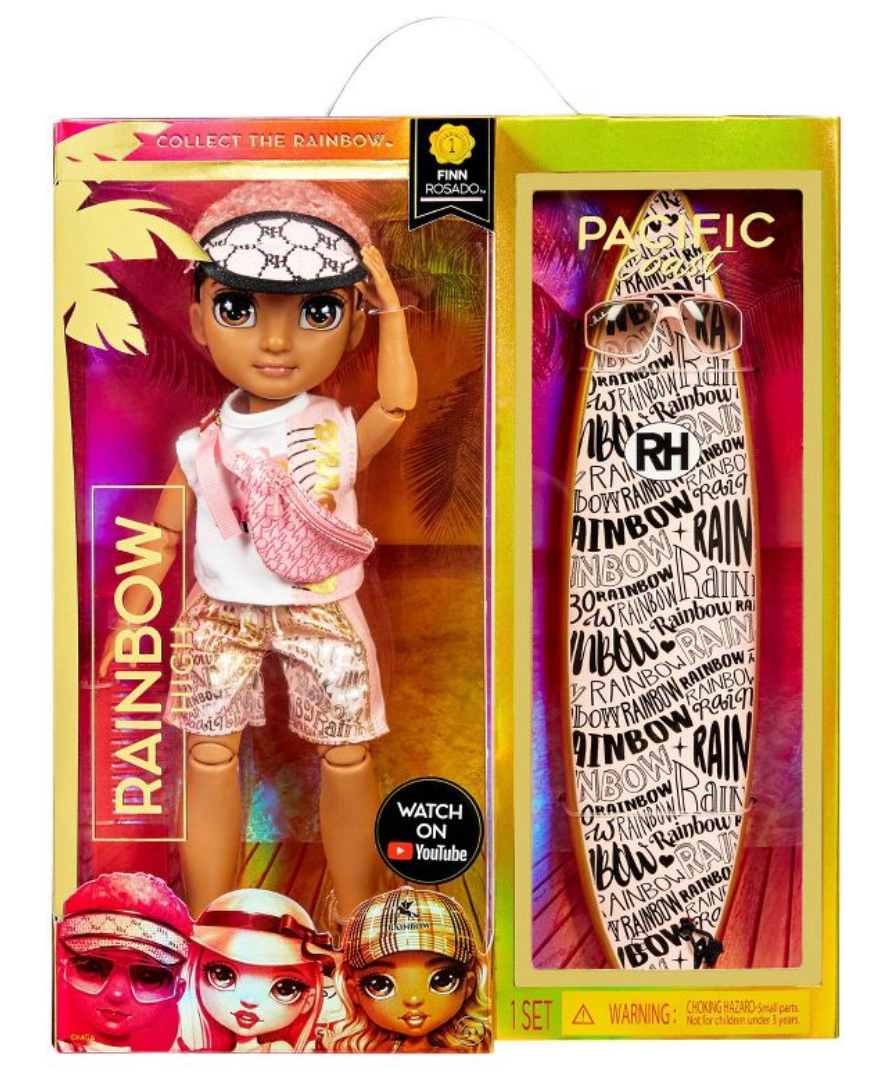 Rainbow High Pacific Coast Finn Rosado Fashion Doll Toy New With Box