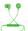 M&M's World Green Wired Ear Buds with Microphone New with Box