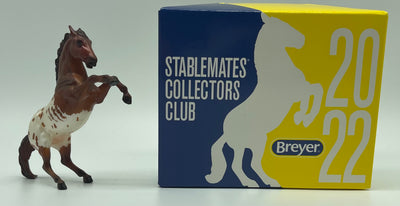 Breyer Horses Stablemate 2022 Collectors Club DAX Appaloosa Fighting Stallion