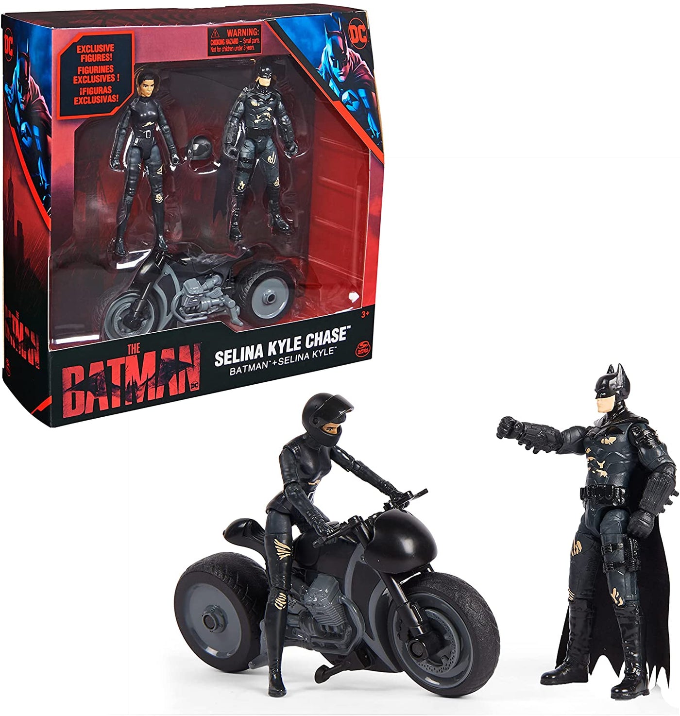 DC Comics Batman and Selina Kyle Chase Pack with 2 Figures and Bike New with Box