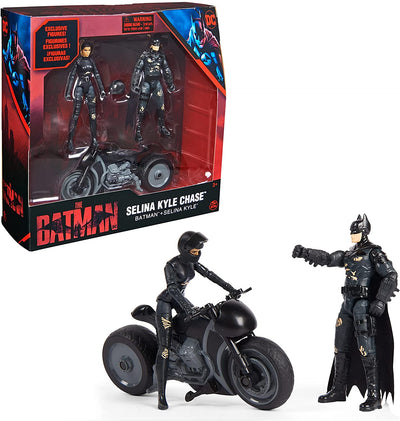 DC Comics Batman and Selina Kyle Chase Pack with 2 Figures and Bike New with Box