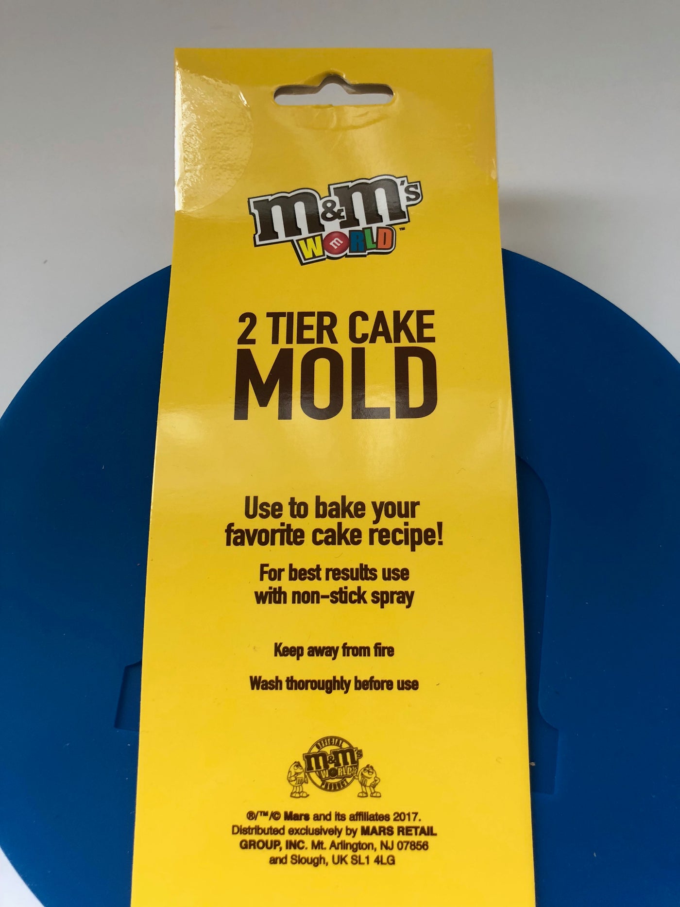 M&M's World Characters Green and Blue 2 Silicone Tier Cake Mold New with Tags