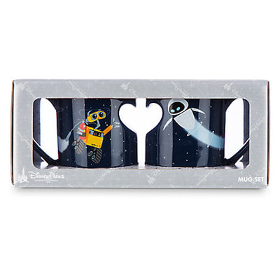 Disney Parks Wall-e and Eve Mug Set New With Box