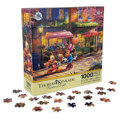 Disney Mickey Mouse And Minnie Sweetheart Cafe Puzzle Thomas Kinkade 1000 Pcs