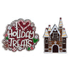 Disney Parks Holiday Treats Gingerbread Castle Pin Set New with Card