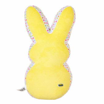 Peeps Easter Peep Bunny Yellow Dots Cotton Candy Scented 15in Plush New with Tag