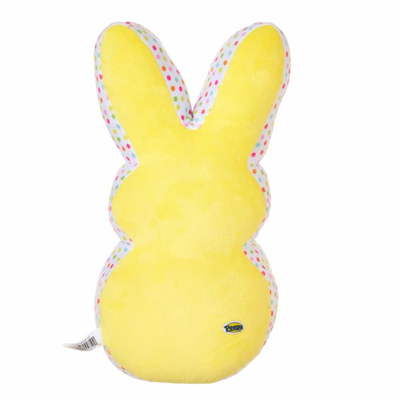 Peeps Easter Peep Bunny Yellow Dots Cotton Candy Scented 15in Plush New with Tag