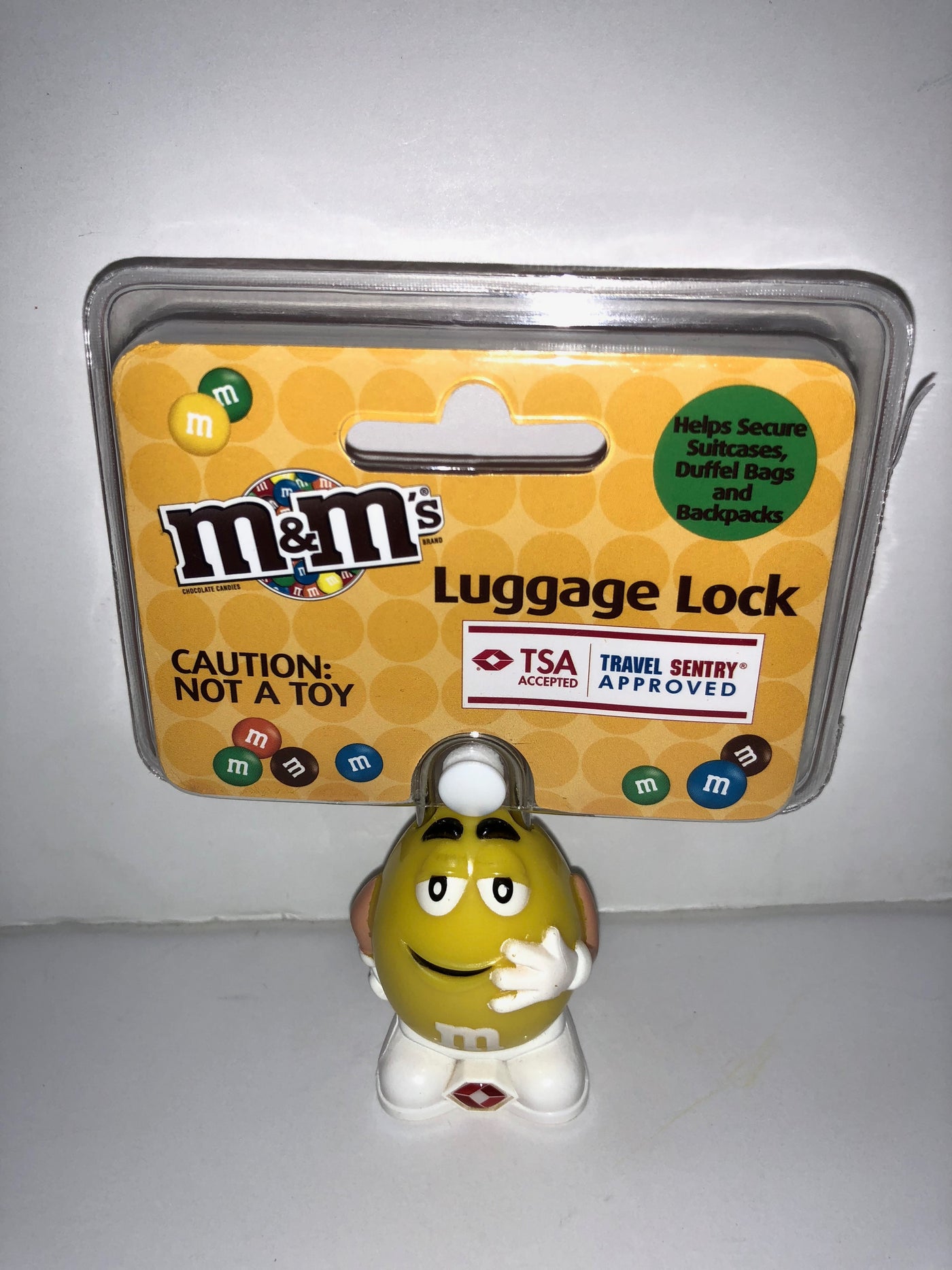 M&M's World Character Yellow Luggage Lock TSA Accepted New Sealed