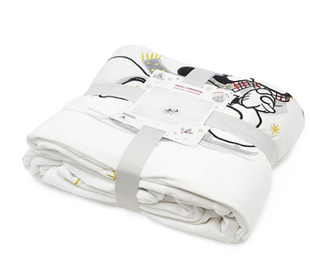 Disney Parks Mickey and Minnie Skating Fleece Holiday Throw Blanket New with Tag