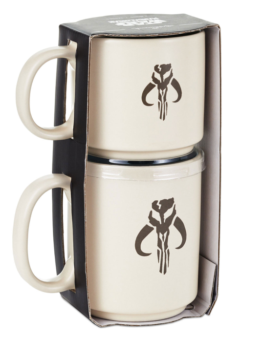 Hallmark Star Wars Mandalorian Grogu Adult and Child Stacking Mugs, Set of 2 New