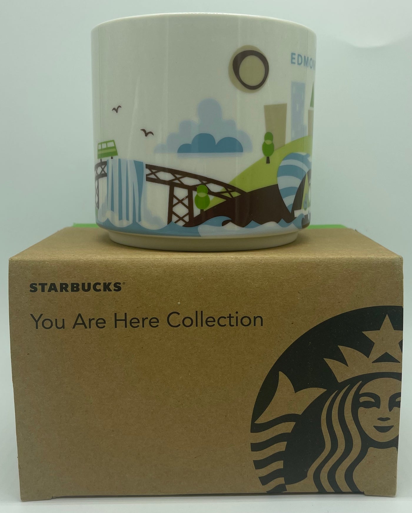 Starbucks You Are Here Edmonton Canada Ceramic Coffee Mug New With Box