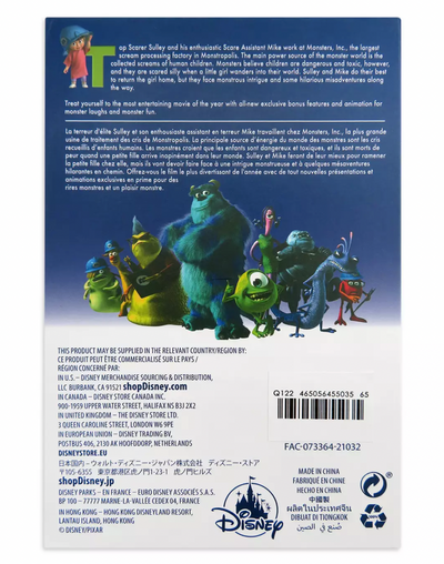 Disney Monster Inc. VHS Pin Set Limited Release Sulley Mike New