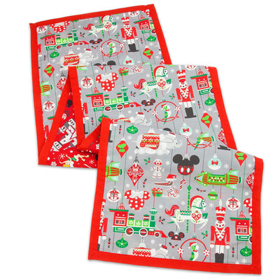 Disney Parks Santa Mickey and Friends Reversible Table Runner New with Tags
