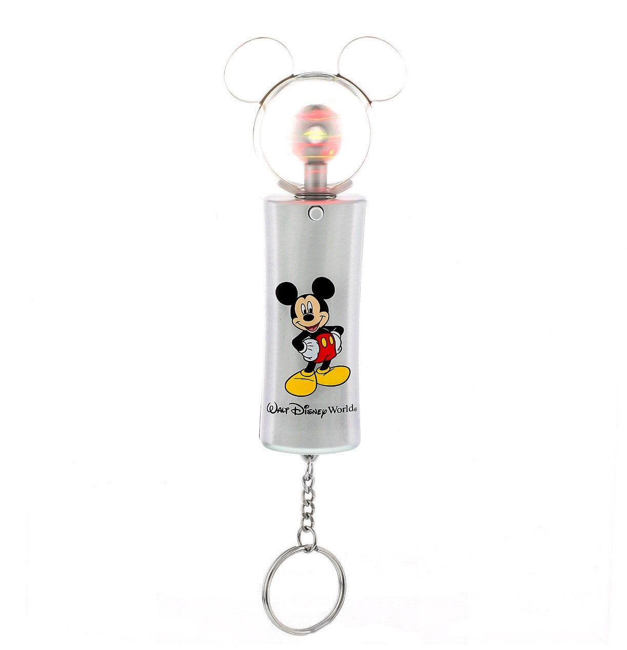 Disney Parks Mickey Light Up Spinner Keychain New with Tags