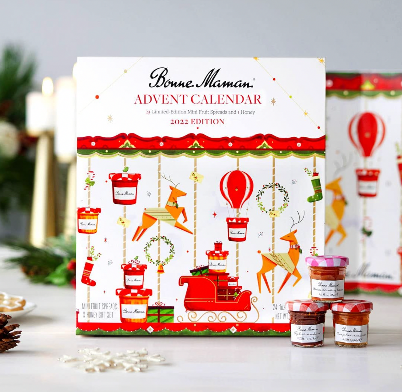 Bonne Maman 2022 Advent Calendar Mini Fruit Spreads and Honey Gift Set New Box