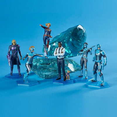 Disney Store Captain Marvel Figure Set Figure Play Set 6 Playset Cake Topper New