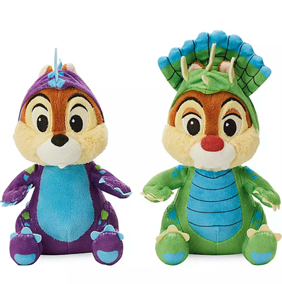 Disney Parks Animal Kingdom Dino Bash Chip and Dale Plush New with Tags