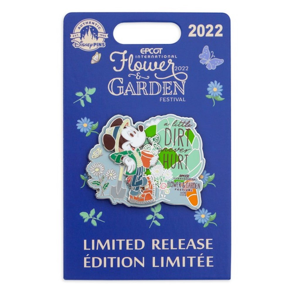 Disney Epcot Flower Garden 2022 Mickey Little Dirt Never Hurt Limited Pin New
