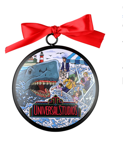 Universal Studios Retro Jaws Ceramic Christmas Ornament New with Tag