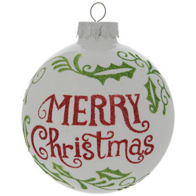 Robert Stanley Merry Christmas Ball Glass Christmas Ornament New with Tag