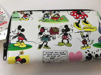 Disney Parks Mickey & Minnie Comic Strip Wallet New with Tags