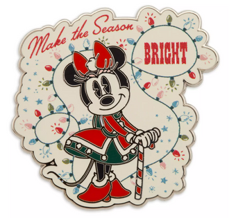 Disney Mickey and Minnie Make the Season Bright Holiday Pin Set New with Card