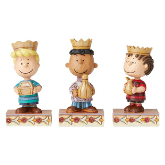Jim Shore Peanuts Christmas Pageant Set Three Wise Men Figurine New with Box