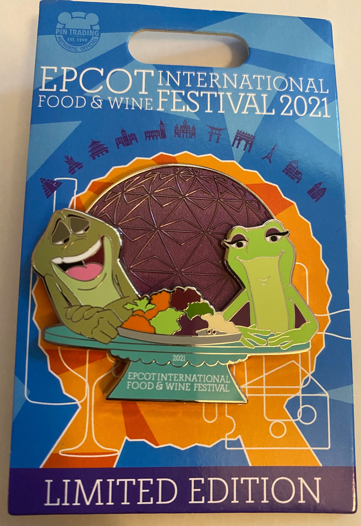 Disney Epcot Food and Wine 2021 Limited The Princess and the Frog Pin New w Card