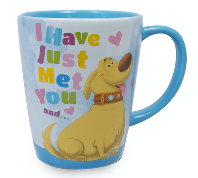Disney Parks Up I Have Just Met You and I Love You Dug Coffee Mug New