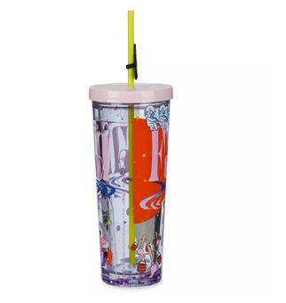 Disney Walt Disney's Fantasia Floating Glitter Tumbler With Straw New