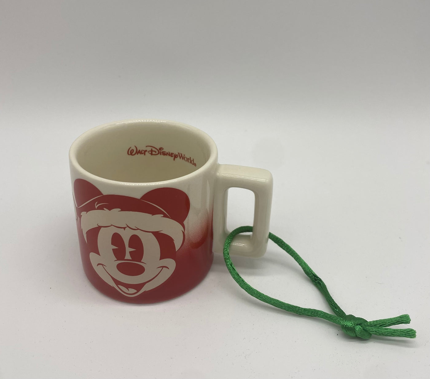 Disney WDW Mickey Santa Starbucks Holiday Christmas Espresso Cup Ornament New