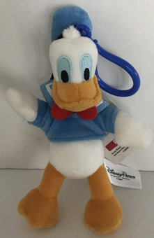 Disney Parks 6" Donald Keychain Plush New With Tags