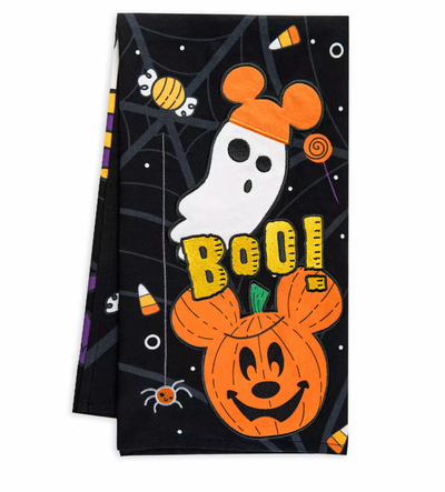 Disney Halloween Mickey Jack-o'-Lanterns Ghosts Boo Kitchen Towel New with Tag