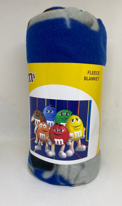 M&M's World Silhouette Characters Fleece Blanket New Edition New with Tags
