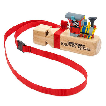 Disney Parks Mickey and Minnie Runaway Railway Wood Whistle New with Tag