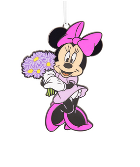 Hallmark Spring Minnie With Flowers Metal Christmas Ornament New with Card