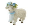 Bloom Room Spring Easter Decor Sheep with Blue Flowers New with Tags