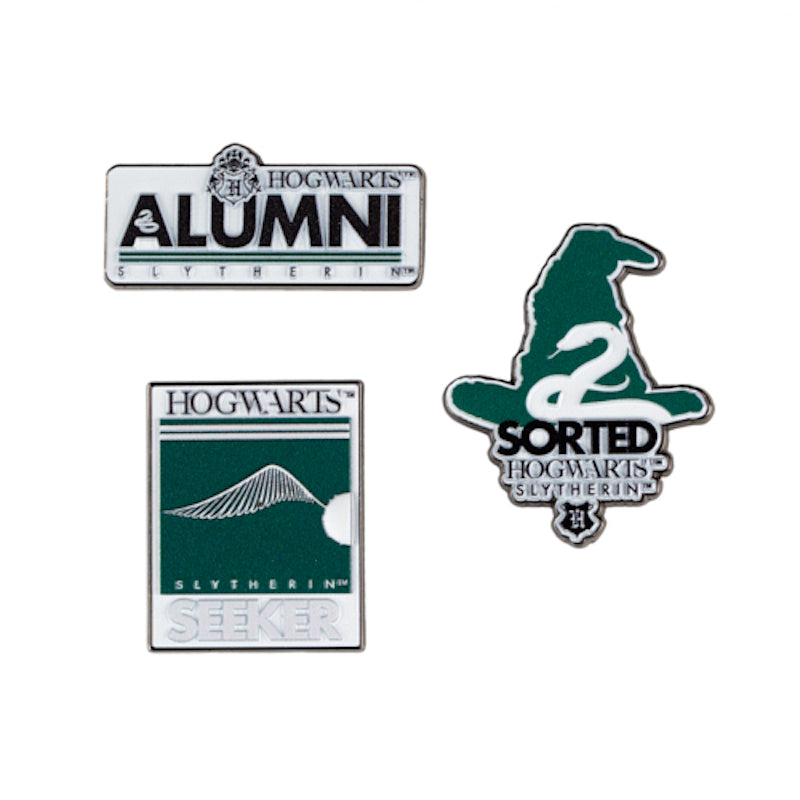 Universal Studios Harry Potter Slytherin Alumni Pin Set New with Card