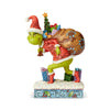 Jim Shore Grinch Tip Toeing with Bag of Gifts Figurine New with Box
