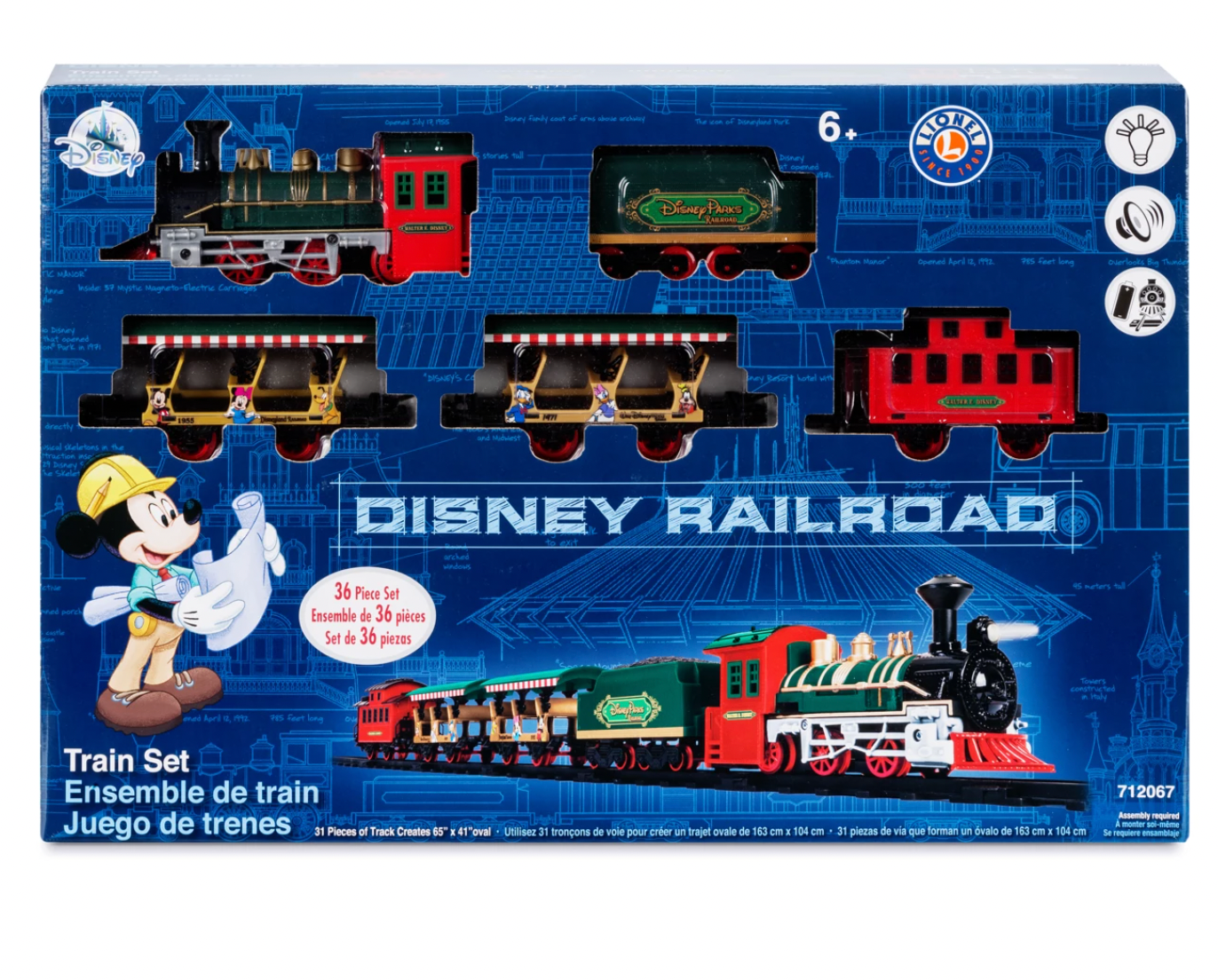 Disney Parks Railroad Train Set by Lionel New with Box
