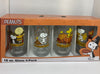 Peanuts Gang Snoopy Welcome Fall Autumn 16oz Glass Set of 4 New with Box